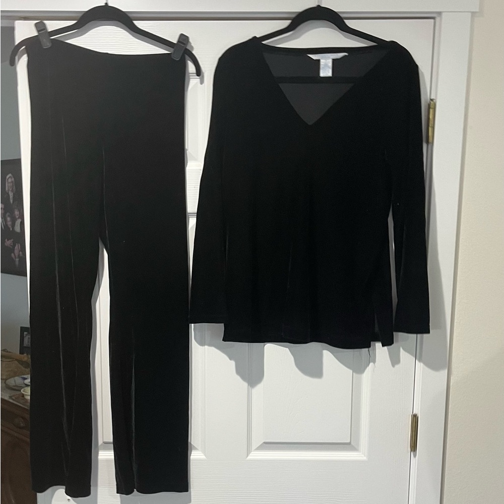 August Silk Black Velvet Ensemble